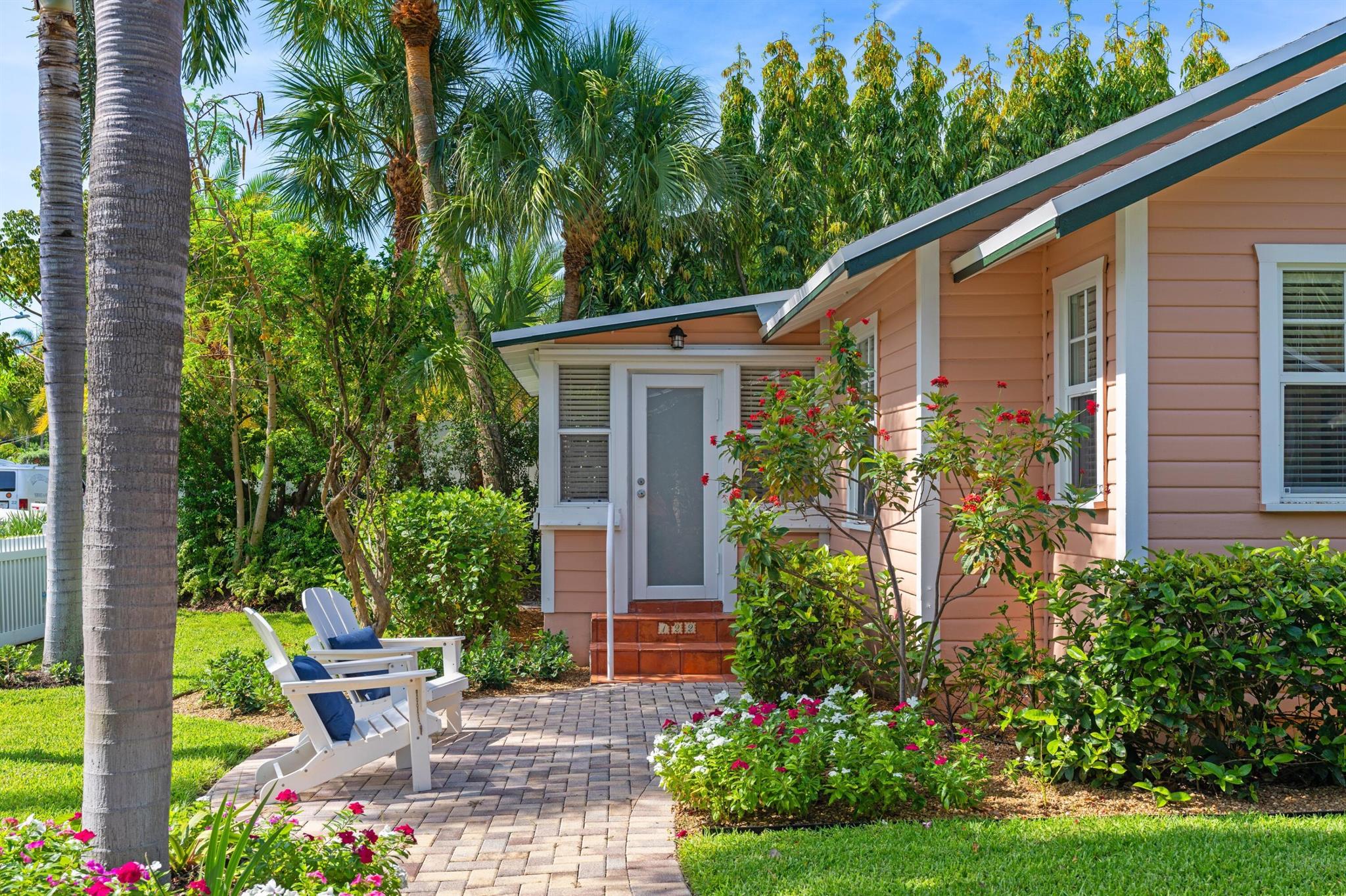 Within the heart of Delray Beaches Marina Historic District, one of four 1920's historic cottages is now available to rent. Fully furnished, including all of the essentials necessary to relax, or work from home. Outdoor dining and grilling on your private patio, 2 off street parking spaces and only a block+ south of Atlantic Avenue. Enjoy the restaurants, shops and galleries, go to the beach, or relax in the Adirondack chairs in the morning sun!