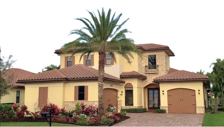 Gorgeous 4 bed/3 bath plus lg loft in Heron Bay-Osprey Lake on a perfect premium landscaped lake lot facing natural preserve with no front-facing neighbors and walking distance to the beautiful Plaza del Lago club. Exquisite Custom Upgrades throughout home including custom-built serving bar w/wine refrigerator and storage, crown/accent moldings, impact glass windows/slider/front door, & wood floors.  Eat in Kitchen w/stainless appliance. Incredible 1st floor Master bedroom overlooks the lake & luxurious bathroom w/dual vanities, large tiled shower & separate oversized tub w/his & her walk-in built-in closet systems. 1st floor also includes guest bedroom & bathroom.  2nd floor includes large loft, 2 spacious bedrooms, large double vanity sink/shower bathroom. Freshly painted inside and out, ADT security system & new 2023 AC unit. The tropical limestone fenced backyard offers covered sitting area, gas fireplace, Pergola summer kitchen, Napoleon grill, cafe lighting, mosquito full backyard misting system, oversized saltwater pool w/heater/chiller/waterfall/fountain, an ideal place to entertain! Resort Style Amenities.