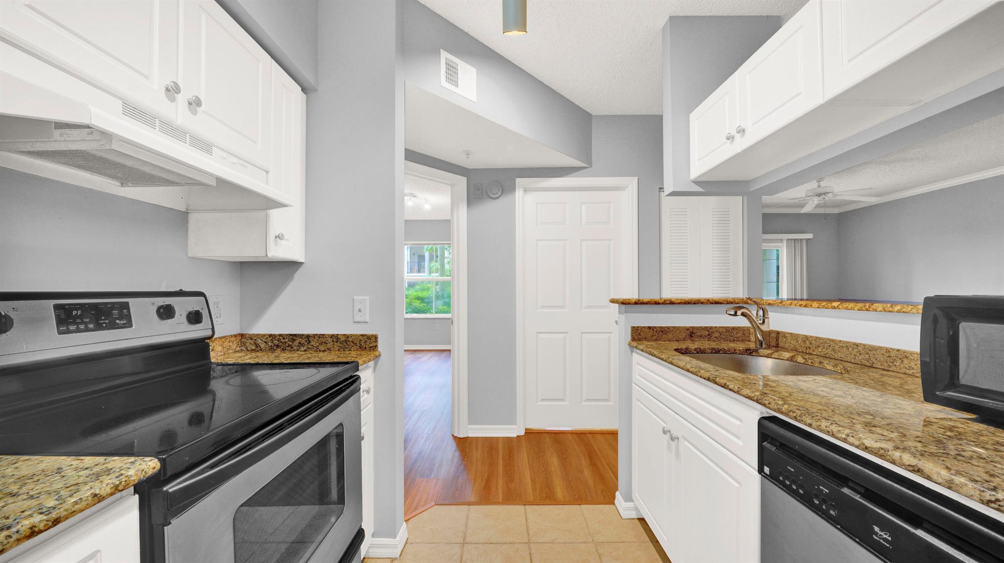 1ST FLOOR CORNER 1/1 UNFURNISHED CONDO IN BEAUTIFUL GATED RESORT STYLE COMMUNITY ON THE INTRACOASTAL WATERWAY. NICE PATIO WITH LOVELY GARDEN VIEWS. PARKING SPOT IN GARAGE BUILDING STEPS AWAY. STAINLESS STEEL APPLIANCES, WHITE RAISED PANEL CABINETS, GRANITE COUNTERTOPS IN KITCHEN. LARGE BATH W/ROMAN TUB, SPACIOUS WALK-IN CLOSET FOR PLENTY OF STORAGE. WASHER & DRYER IN THE UNIT. BEAUTIFUL TUSCANY ON THE INTRACOASTAL DIRECTLY OVERLOOKS INTRACOASTAL. WATCH THE BOATS GO BY WHILE RELAXING AT THE POOL! MAGNIFICENT CLUBHOUSE WITH EXERCISE ROOM, BILLIARDS, BUSINESS CENTER, INDOOR BASKET BALL, AND MUCH MORE. *AS PER ASSOC. NO DOGS* *PLEASE PROVIDE PROOF OF INCOME, CREDIT & BACKGROUND CHECK ALONG WITH OFFER*Covered parking space # 44