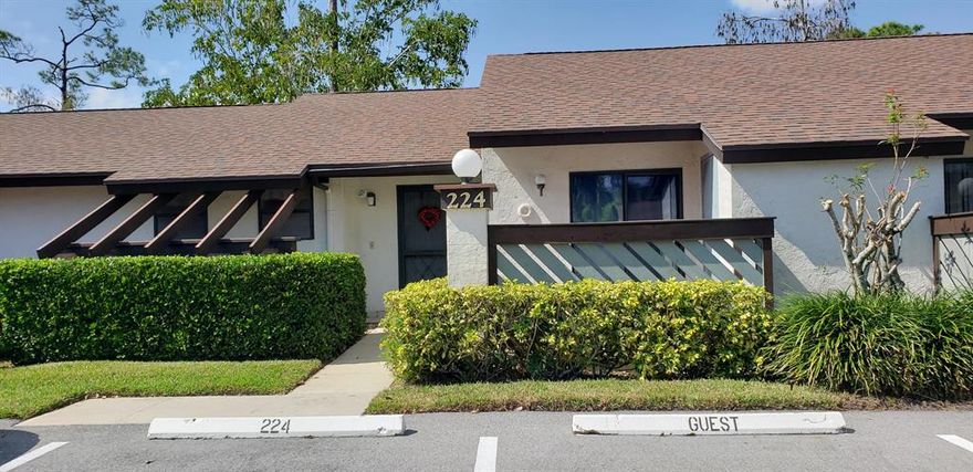Lovely 2/2 villa, located in desireable Strathmore Gate, right across from Veterans Park and just down the street from Royal Palm Beach Commons Park... So convenient for outdoor recreation, leisurely walks and those beautiful park holiday firework displays that you can enjoy right from your front yard! This well maintained unit features laminate & ceramic tile floors in all living areas, a spacious eat in kitchen with pass-thru to dining/living area, a built-in bar in the foyer area and full size washer & dryer located a closet. The large master bedroom features  L-shape closets and large vanity. A bonus Florida room adjacent to the living room & 2nd bedroom features ceramic tile flooring , blinds and a ceiling fan... great extra living space. Community features a clubhouse and 2 pools. Strathmore Gate HOA requires that one person must be 55 or older as per hoa rules. HOA requires 1 qtr fees as capital contribution at closing
