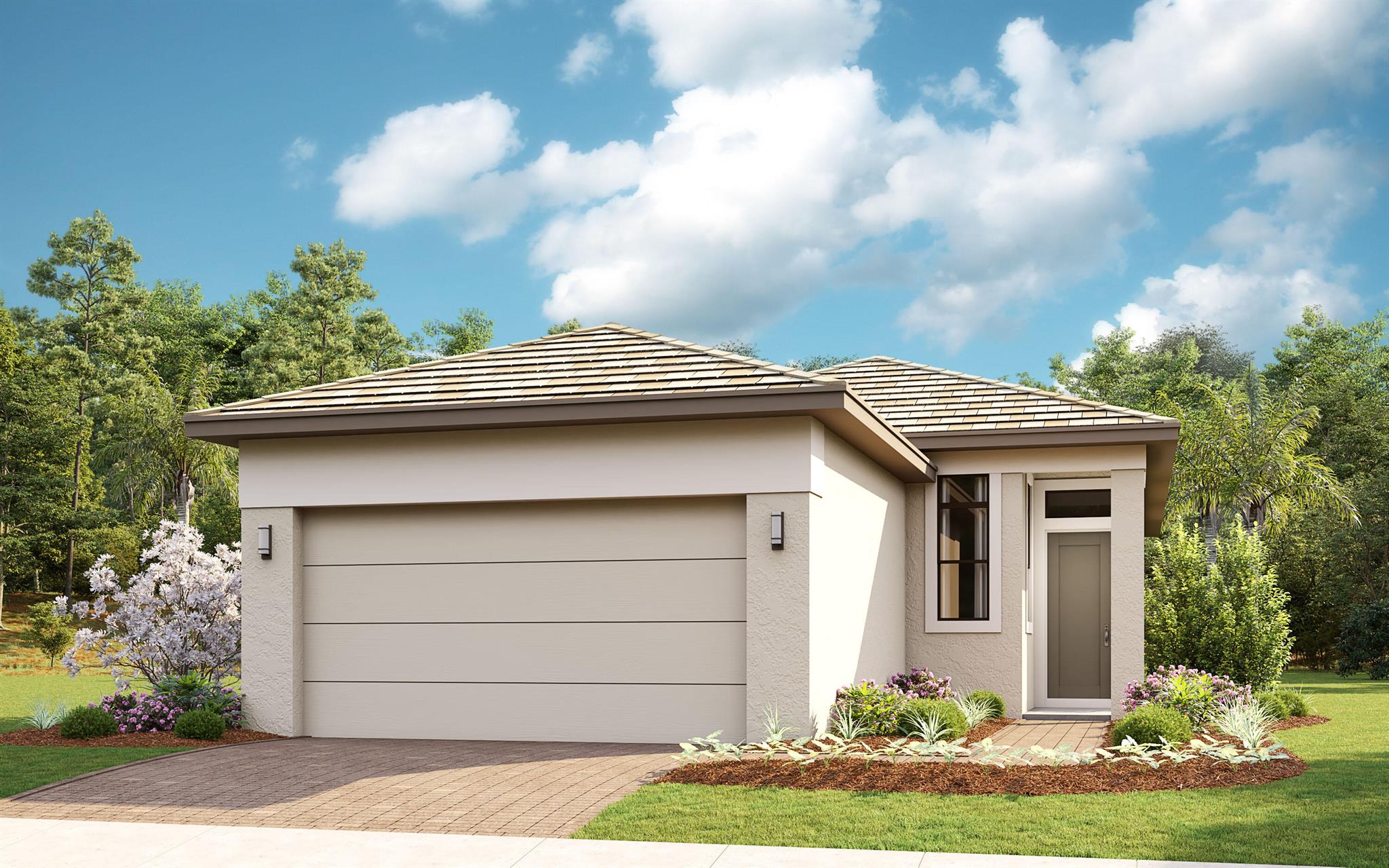 **New Construction - Move In Ready** This brand-new Allison floorplan is situated on private homesite in a gated 55+ community. The home includes and includes 2 bedrooms, 2 bathrooms, and a 2-car garage. This Allison also includes an added 4-foot owner's suite and lanai extension on the rear of the home. There is an added 5-foot privacy wall on the lanai with gas, water, and electric connections for a future summer kitchen. The kitchen includes gas cooking along with a 3'' edge quartz kitchen island, and second tier upper cabinets. This Allision also comes with spray foam insulation for added energy efficiency and under cabinet LED lighting.