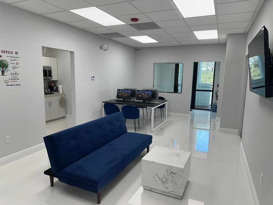 Elevate your workday in this sophisticated boutique office rental designed with both style and function in mind. This turnkey suite offers four private executive offices, a polished conference room, and an inviting open collaboration space--all thoughtfully furnished with upscale touches. With two well-appointed bathrooms and a refined atmosphere, this space delivers a professional, private, and luxurious working environment that makes a statement the moment you walk in.