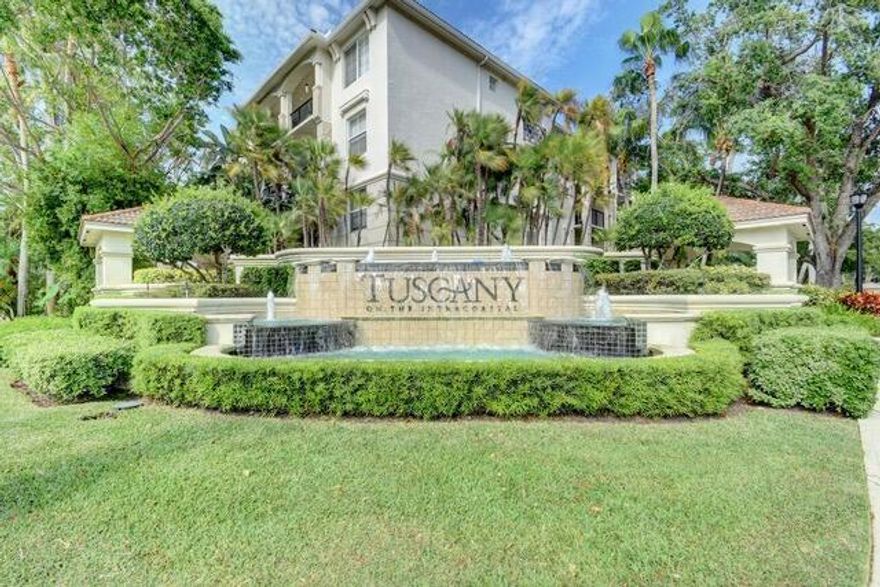 Stunning 2 bedroom/2 bathroom condo in a COASTAL gated community.  Experience the true Florida lifestyle in this beautifully  furnished condo, nestled with the exclusive TUSCANY ON THE INTRACOASTAL community.  The gated community offers breathtaking views and resort-style amenities all set along the picturesque Intracoastal Waterway.  Step inside to discover a thoughtfully designed living space with a serene treetop view facing east.  The condo has been tastefully renovated, including both bathrooms, and features a full size laundry room w/ washer & dryer for added convenience.  Covered parking ensures your vehicle stays protected.  Residents enjoy spectacular waterfront views from the resort-style pool  clubhouse which includes a state of the art gym, business center & billiards room 4-6 month rental, full prepayment required, renters insurance required prior to move in.