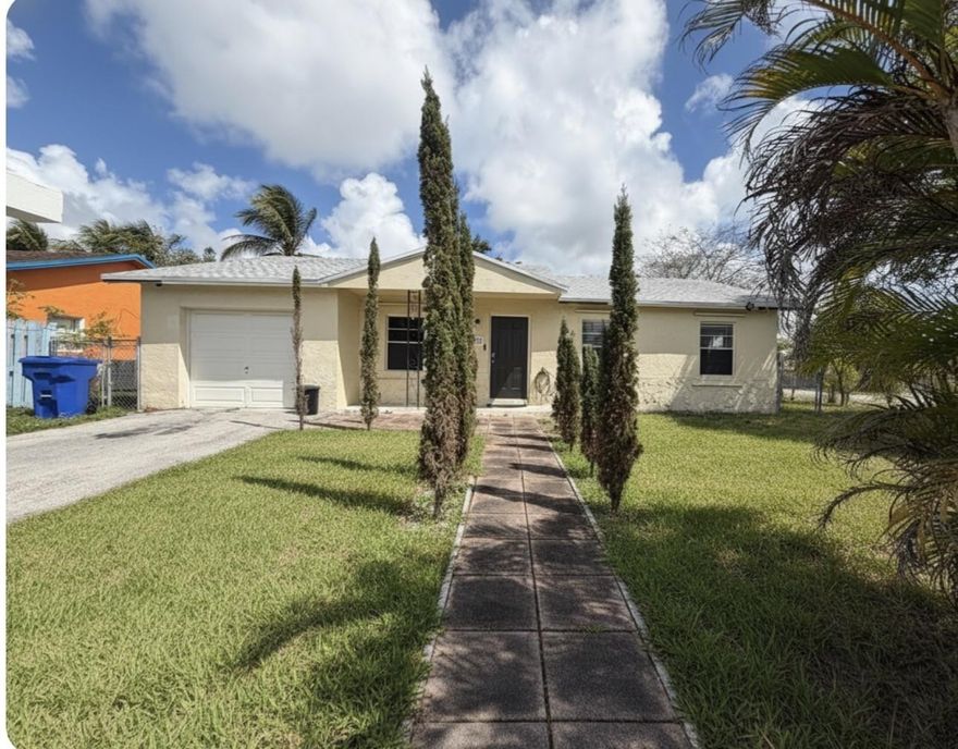 Move right in to this freshly painted 3-bedroom, 2-bath North Lauderdale home! Enjoy tile and wood floors throughout, ceiling fans in every room, and plenty of storage with two linen closets. The one-car garage adds convenience, while the oversized corner lot provides extra space and privacy. The large fenced backyard is ideal for gatherings, kids, or pets. Roof replaced in 2020 for added peace of mind.
