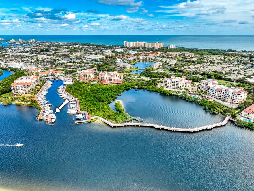 Slip 3 at the Jupiter Yacht Club Marina is a prime opportunity for boaters and can accommodate  vessels up to 51' (46.20 x 17.86 with 5' overhang). Perfectly positioned, this slip is located in a private section of the marina and offers panoramic sunset views across the Intracoastal Waterway. The location on the southern end of the marina provides immediate access to the open water of the Intracoastal with the Jupiter Inlet only 1 mile away! Condo ownership is not required. The full-service marina provides dockmaster services, onsite security, pedestal hookups with 30/50 and 50/50 amp electric, city water, pump-out station, and  public restrooms. The marina is a protective harbor and has NO FIXED BRIDGES. Its central location allows for convenient travel to premier destinations such as the Bahamas, Florida Keys, and Gulf Coast via the Okeechobee Waterway. The Jupiter Yacht Club is a luxurious waterfront community set in a serene, tropical setting on the Intracoastal. Enjoy on-site fine dining and a short walk to Harbourside Place, where you'll find some of the area's best restaurants, boutique shopping, and entertainment. Lifts and liveaboard vessels are not permitted.