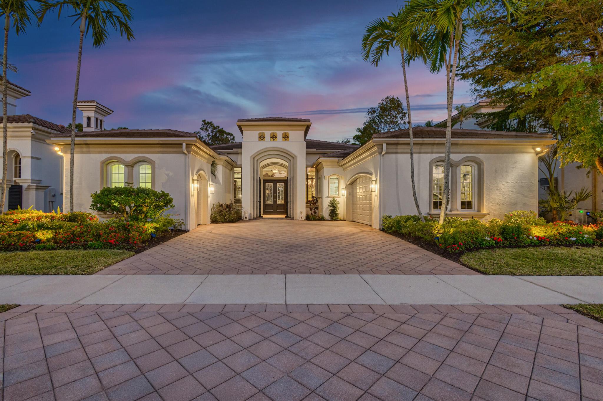 This Immaculate & Spacious Single-Story Home Offers 3 Bedrooms, 3 Full Baths, 2 Half Baths, Office/Den & 3-Car Garage, Set on a Private Preserve lot in the Prestigious Estate Section of Mirasol. A Brand New Cement Tile Roof Installed in 2023, Ensures Modern Style & Durability. Designed for Both Comfort & Entertaining, the Open-Concept Kitchen, w/Island, Gas Cooktop, Built In Desk Seamlessly Connects to a Spacious Family Room, all Overlooking the Stunning Pool/Spa. Living Room Adds an Extra Touch of Elegance w/Travertine Gas Fireplace, Wet Bar, High Ceilings & Saturnia Marble Floors Throughout Creating the Perfect Ambiance for Gatherings or Quiet Evenings. The Spacious Master Suite is a Private Retreat w/Serene Views of Pool/Spa & Preserve, Offering Expansive Walk-in Closets & Spa-Like...