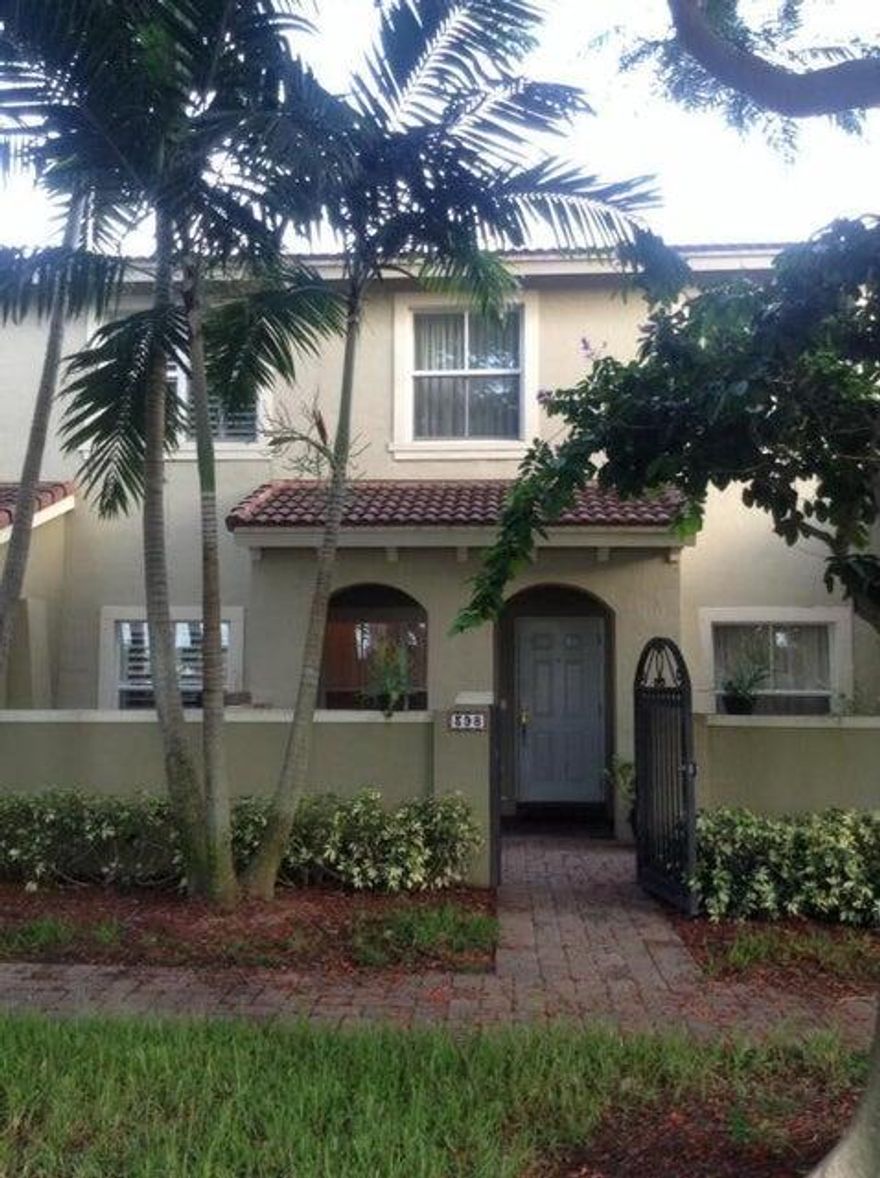 Excellent location ,lovely unit in gated community 2/2.5,open floor plan , washer dryer in unit . Community pool and play area.