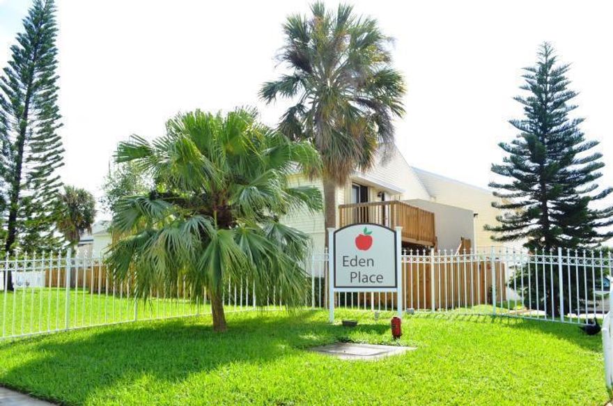 LOOKING FOR A NICE COMMUNITY AND UPGRADED CONDO? EDEN PLACE IS A GATED COMMUNITY WITH 128 UNITS, ALL 1BDR/1BATH. YOUR 2ND FLOOR CONDO HAS A FENCED IN COURTYARD ON THE GROUND FLOOR, WITH YOUR OWN PRIVATE STAIRS TO THE 2ND FLOOR WHICH ALSO HAS A PATIO. UNIT FEATURES INCLUDE LIVING/DINING AREA, NEWER FLOORING, KITCHEN CABINETS, COUNTER TOPS WITH BREAKFAST BAR, WASHER, DRYER & CEILING FANS. YOUR LARGE BEDROOM WITH FRENCH DOORS HAS NEWER CLOSET DOOR AND ENJOY THE LONG BATHROOM WITH ROMAN TUB, VANITY AND SEPERATE TOILET. ENJOY THE POOL AREA TO RELAX, SWIM, READ A BOOK OR JUST SUNBATHE.  EDEN PLACE IS CENTRALLY LOCATED NEAR THE MALL, GREAT RESTAURANTS, NUMEROUS SHOPS, ALSO CLOSE TO KRAVIX CENTER, CITY PLACE, MUSEUM, BEACHES AND SO MANY DIFFERENT ACTIVITIES WHICH TAKE PLACE THERE!!