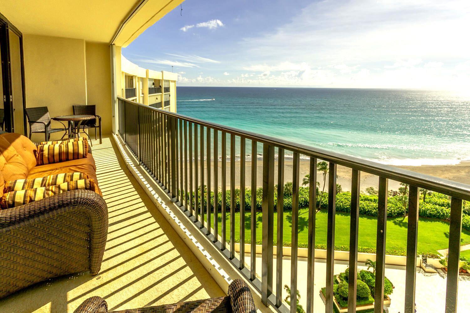 Penthouse living with breathtaking, unobstructed ocean views! This fully furnished 2BR/2BA condo at Ocean Trail offers one of the best vantage points in the community--perfectly centered with direct oceanfront views. Includes tennis, ocean access, and walking trails, with Jupiter Inlet and top restaurants just minutes away. Offered at a discounted $6,000/month due to ongoing pool and pool area construction, which will limit or completely restrict pool access during the lease term. Available November 2025 through April 2026.