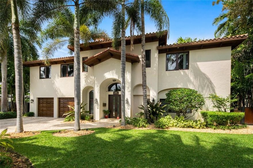 Welcome to your very own sanctuary right in the desired neighborhood of Coral Ridge! Foliage surrounding 10,000sf of land for ultimate privacy. This gorgeous transitional 2-story home of natural stones & woods has 5 Bedrooms (ensuite), 5 Baths + a spacious office (POTENTIAL 6TH BEDROOM). OVERSIZED Primary Suite with vaulted ceilings, His/Hers closets, bathroom with rain shower and standalone tub. The perfect floorplan for entertainment: Large gourmet kitchen overviewing the family & dining room. Lush backyard with outdoor lounge space for relaxation. New saltwater pool with BOTH: Heater & Chiller! New Summer Kitchen equipped with Weather tech TV, large concrete pad for outdoor entertainment. Quick commute to beaches, Galleria mall, grocery stores & so much more. A MUST-SEE!