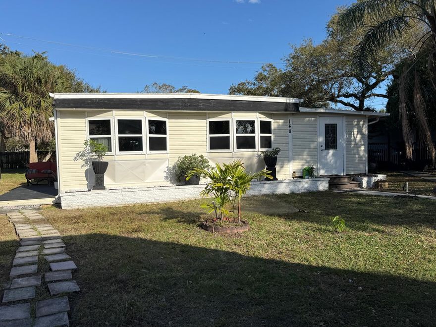 Beautiful 3Bed/2Bath Mobile Home in The Meadows Florida - All-Ages Community!. Discover comfort and convenience, offering great amenities and a friendly atmosphere!. such as a sparkling pool, soccer field, basketball court, and gym. Its open floor plan and prime location put you just minutes from schools, shopping, dining, close to the PGA Mall, the university, and easy highway access. Enjoy the community amenities. All measurements are approximate. This property is available for purchase with Financing or Cash. Call the listing agent today to schedule your private tour.