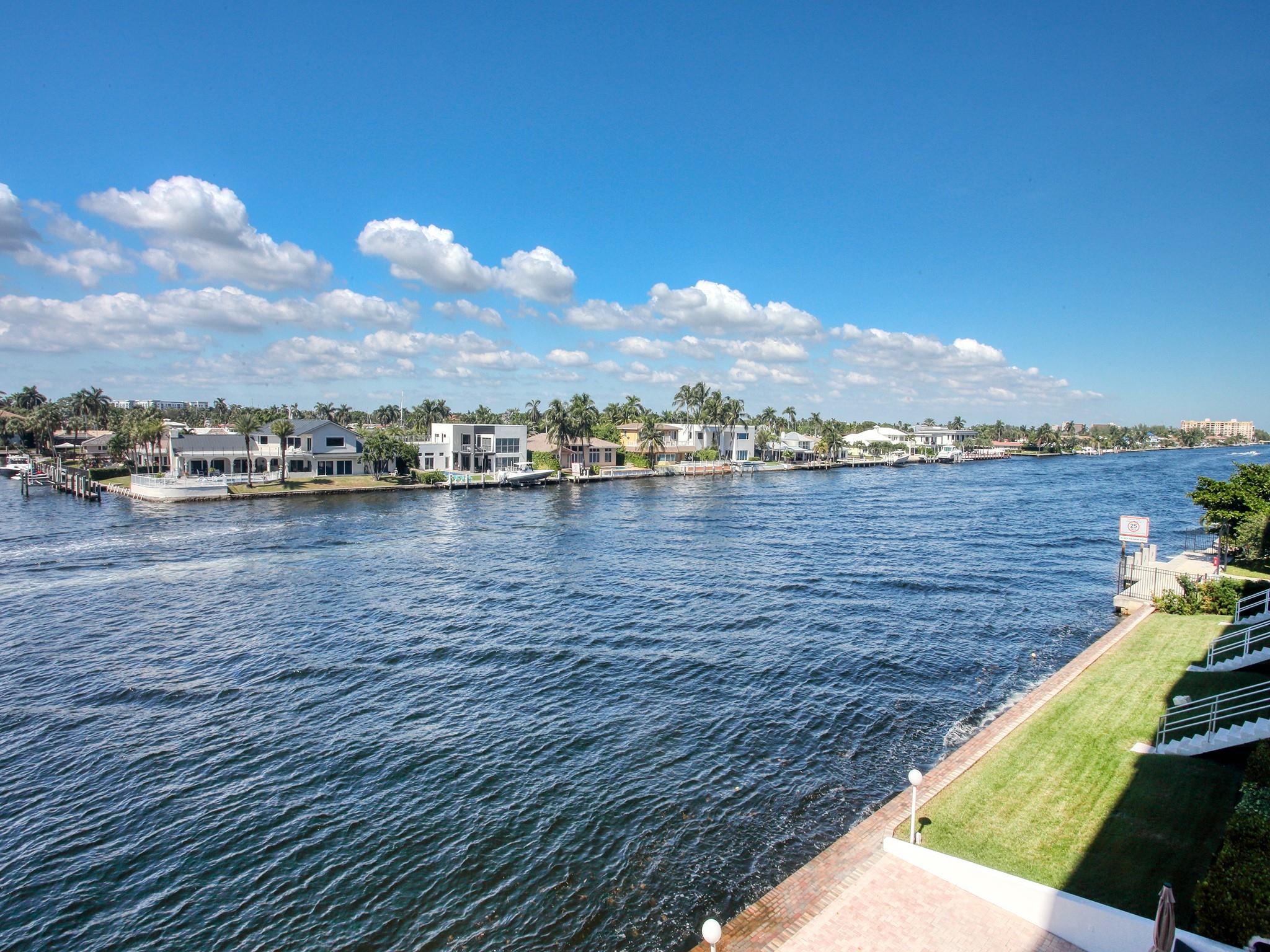 Million dollar views!! Direct intercoastal living at its best. Fully furnished Spacious 1303 sq 1 bedroom, 2 full bath. Enclosed spacious balcony. In the heart of Pompano Beach. Enjoy your coffee taking in the direct Intercoastal views in this open concept. Porcelain flooring throughout. Recently updated with All Impact and Energy Efficient Windows and Doors. Updated kitchen with granite countertops with wood cabinets. Both bathrooms have been renovated as well.
Complex offers covered parking with some of the lowest maintenance fees on the beach. 1 block from the beach, shopping and dining & the new and exciting Pompano Pier. No Land o Rec Lease.
