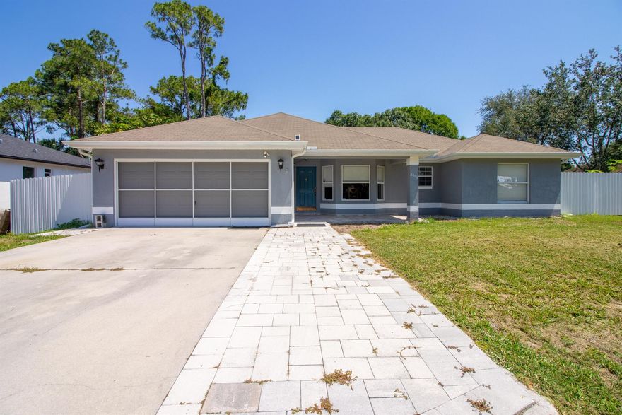 As Is 3/2/2  beautiful CBS residential home. Split floor plan. New laminate flooring. Kitchen has been completely remodeled and has new stainless steel appliances. Covered and screened patio with tile flooring and kitchen. Fenced backyard with shed.