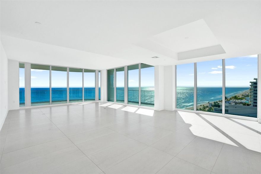 Experience the pinnacle of coastal luxury at Unit 1101E in Selene, Fort Lauderdale’s newest oceanfront masterpiece. This brand-new, Southeast corner residence offers over 3000 sqft of sophisticated living space, featuring 3 bedrooms, a versatile den & 4 full baths. Floor-to-ceiling windows and 9’8” ceilings showcase endless ocean and Intracoastal vistas from every room, flooding the home with Florida sunshine. Step onto the wraparound terrace for seamless indoor-outdoor living with sweeping views. The gourmet kitchen boasts a large island and top-tier appliances, perfect for entertaining. Exclusive amenities include 24-hour valet, two pools, a theater, and beach service. With only four units per floor, enjoy unmatched privacy just steps from Las Olas beach. Schedule a tour today!