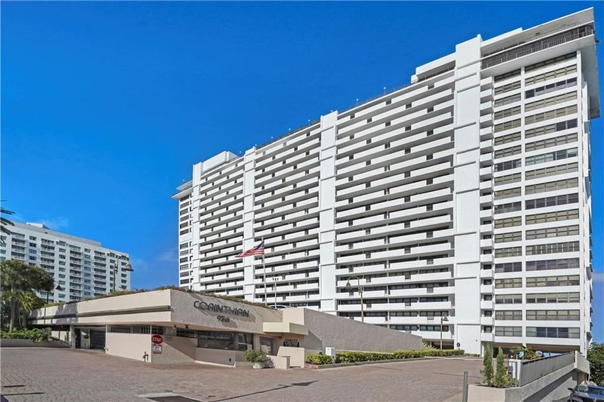 Welcome to this gorgeously remodeled 2 bedroom | 2 bathroom condominium at exclusive Corinthian. From the 20th floor private balcony you have Intracoastal & Atlantic Ocean views that are endless! Overlooking Central Beach's historic "Bonnet House Museum & Gardens," added to the US National Register; this protected landmark has views you will never lose! Open concept kitchen w/ 10X4 island with beautiful quartz counters, Italian cabinetry, black SS appliances, & a triple wall oven. Separate laundry room w/ washer & dryer. Porcelain tiles throughout the condo that flow out to the balcony. All impact windows & doors w/ hidden linen sheer blinds. Master bath w/ porcelain white linen backsplash & quartz counters. 2nd bath with white polished concrete porcelain backsplash. Close to everything!