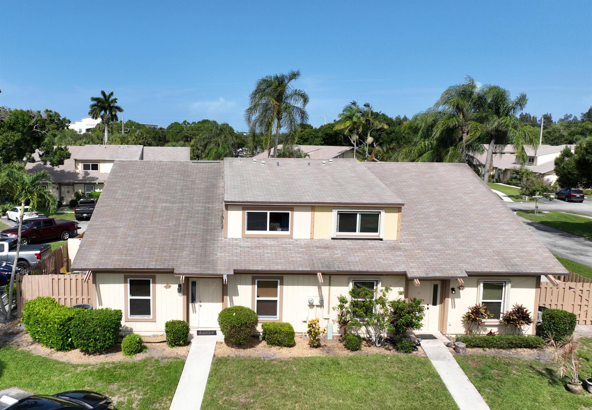 Great location in Jupiter--just a short walk to Sea Plum Plaza with Publix, Starbucks, and other amazing local spots. This great 3 bed, 2 bath townhome is in the Maplecrest community, zoned for A-rated schools. It has impact windows throughout, with a primary bedroom, walk-in closet and full bathroom on the ground floor. The open-concept kitchen is equipped with stainless steel appliances, a pantry, and a breakfast nook. The unit features tile downstairs and parquet flooring upstairs. There is a full-size washer and dryer in the laundry closet, storage closet, plus a private, fenced-in patio out back for relaxation. Maplecrest community offers a pool, clubhouse, tennis courts, and a playground. You're minutes from Abacoa, Alton and Harbourside, all with many great restaurants and shops,