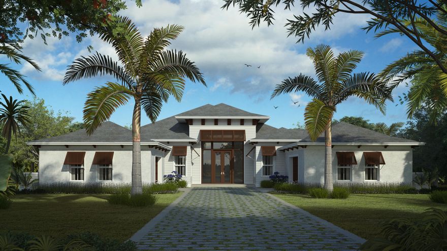 New construction by renown Mustapick Builders with custom craftsmanship, abundance of details and panoramic water view with private dock for boat up to 100'.  Here is the home you have been dreaming about; one story, 4 bedrooms plus club room, impact windows/doors, island gourmet kitchen, and 4 car garage on wide, deep water. Master suite retreat with sitting room, separate his and her baths and breakfast bar. Great for entertaining with a fabulous layout, outdoor entertainment center/summer kitchen/large loggia with fireplace, sparkling pool and private spa.