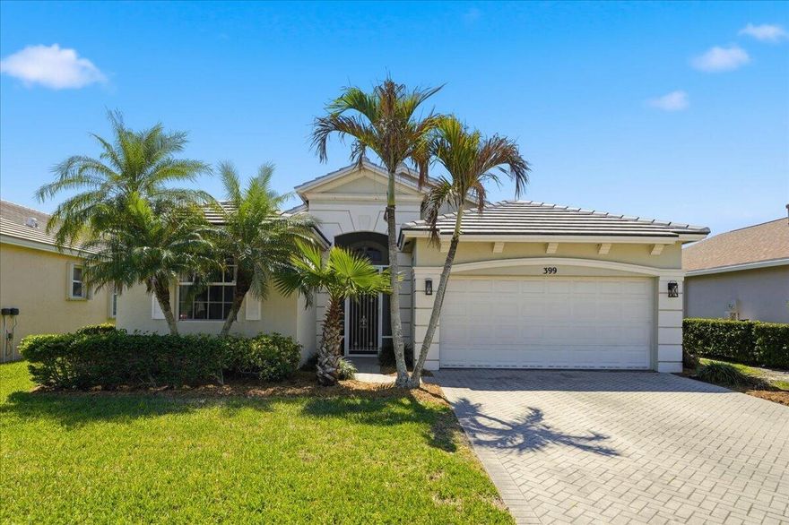 Lakefront living in the gated Lake Forest community of Port Saint Lucie. This bright and spacious 4 bedroom, 2 bathroom, 2 car garage home offers beautiful natural light, peaceful water views, a 2024 tile roof, and 2024 stainless steel appliances. Ideally located near the south entrance and just steps from one of two community pools. Enjoy a low HOA that includes lawn care, internet, cable, clubhouse, fitness center, spa, playground, and gated security. Lake Forest is one of the most desirable family-friendly communities in Port Saint Lucie with scenic surroundings and convenient access to shopping, dining, and major roadways.
