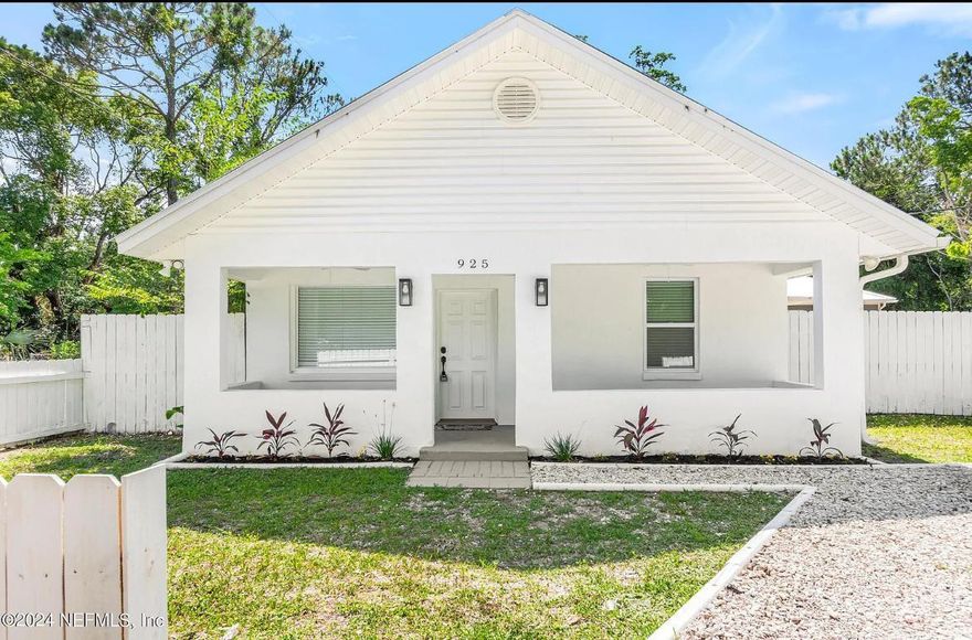 Location, location! Come view this amazing, well-maintained two lot home in the heart of St. Augustine, three minutes away from sportsplex. This property can be used as your primary residence or Airbnb. It has been elegantly remodeled with high-end finishes, including quartz countertops, white shaker cabinets, stainless steel appliances, updated bathrooms, a metal roof huge walking attic space, and so much more.There is plenty of room for a pool, boats, and RVs, with electric and water hookups, with outdoor shower all behind of two ten-foot gate. An abundance of natural light and the open-concept layout truly bring this home to life. Pictures don’t do it justice — this is a must-see property!