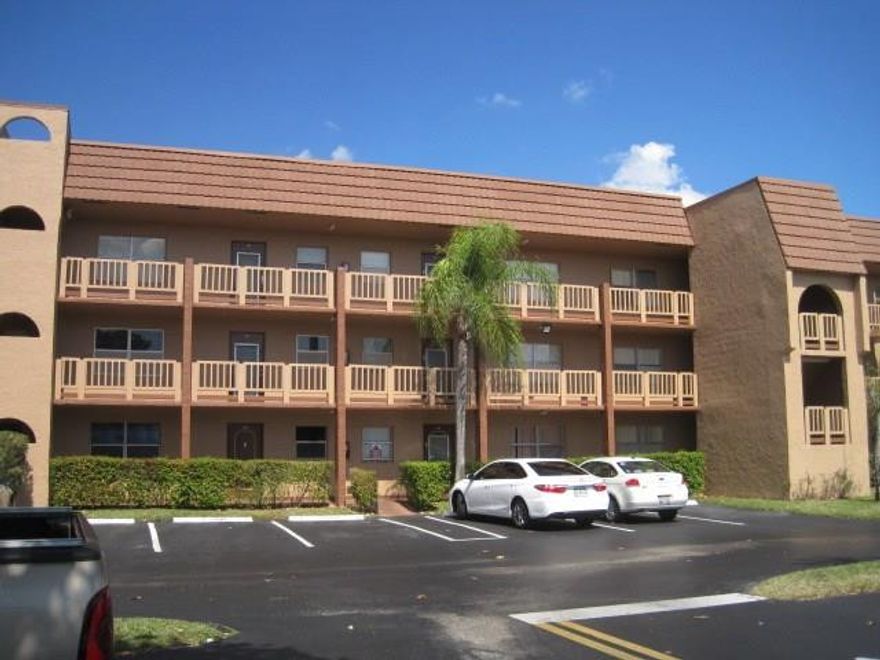 Spacious 1 bedroom 1 1/2 bath furnished condo with hurricane impact windows. Large bedroom with walk-in closet, remodeled master bath.  Enclosed patio for additional space with beautiful  View of the  lake.  Very well kept. Association requires 20% down, good credit and verifiable in come. Association claims 55+ community.  Fabulous clubhouse with indoor poll and billiard room, free golf.  No rentals.