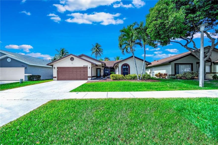 Look no further! Beautiful 3 bed/2bath/2 car garage, open concept floor plan in a family friendly neighborhood in Winston Park situated on a serene lake front canal w/ salt water pool. Featuring hurricane impact windows, 2020 tankless water heater, baseboards & crown molding throughout. Master bathroom redone w/ quartz countertops, Jarden Cabinetry & Italian flooring. Granite kitchen with SS appliances. New plumbing in bathrooms. Zebra blinds throughout home + new gutters around the entire house. Epoxy floors in garage, solar panels for pool & fresh diamond brite/tiles done in 2020. $20k patio roof with 3.5 inch padding (installed 6mo ago), California system closets in 2 bedrooms. Great location near excellent schools, shopping, movie theatres, parks, casino, major highways and more!