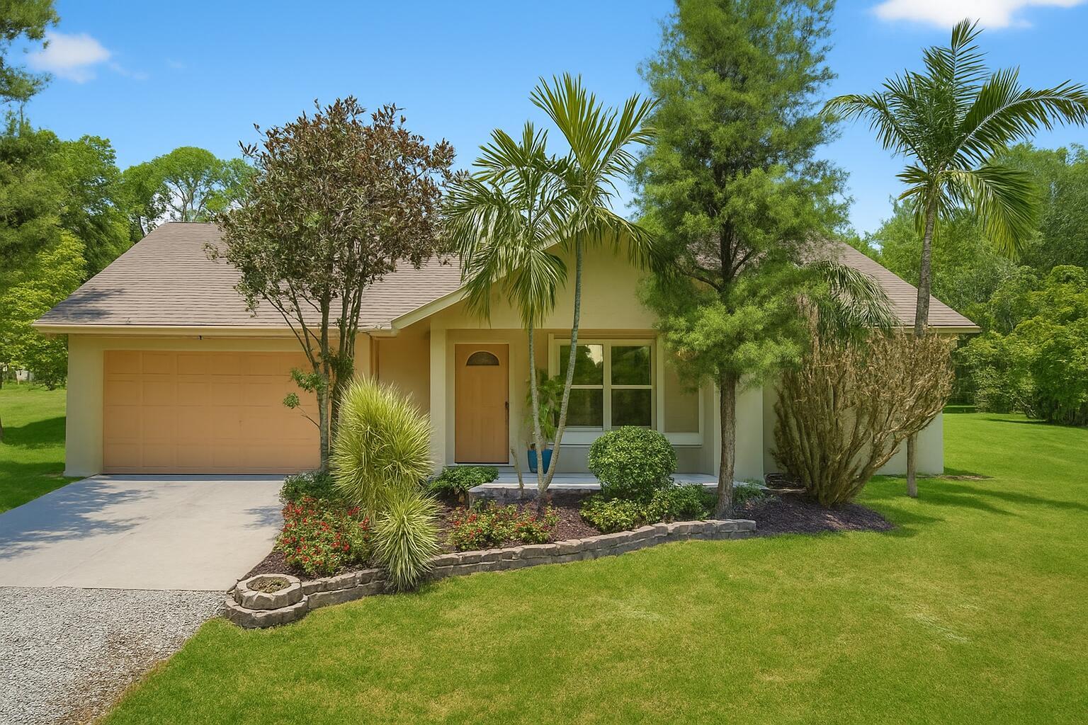 Welcome to your private retreat in the heart of Loxahatchee! This charming 3-bedroom, 3 bath single family home sits on over an acre of land, offering plenty of space to spread out and enjoy nature. The home features NEW floors; fresh paint; a spacious split floor plan; updated kitchen with stainless steel appliances; and large windows that fill the space with natural light. Enjoy peaceful mornings on the covered front porch and take in the serene surroundings.The oversized lot offers ample parking, room for RV or boat storage, and endless potential for outdoor entertaining or gardening. Located on a quiet street with no HOA, this property provides both privacy and freedom--all while being just a short drive from shopping, dining, and top-rated schools.