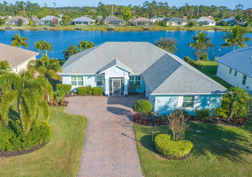 Sebastian living at its finest. This custom-built Ando home features 4 bedrooms, 3 baths, private pool, overlooking a lake. Home has upgrades galore. Gourmet kitchen, tile floors throughout, oversized lanai, hurricane impact windows and a private dock. 2024 AC, 2023 water heater, oversized AC garage (670 sf), whole house generator, Plantation Shutters, stucco soffits and more. Home shows pride in ownership and is the perfect place to call home. Close to beaches, shopping, and schools.