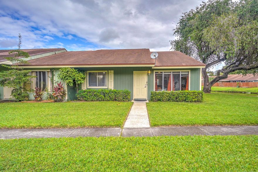 Welcome home to this completely renovated corner unit surrounded by beautiful lake views! Enjoy all the completed upgrades in a spacious, open kitchen with stainless steel appliances, modern celling fans, newer water heater, and some Hurricane Impact Windows! The backyard is fully fenced and includes a paved area to relax, enjoy the Florida weather, and do some grilling. Talk about location- minutes away from Palm Beach International Airport, I95, downtown and major shopping.