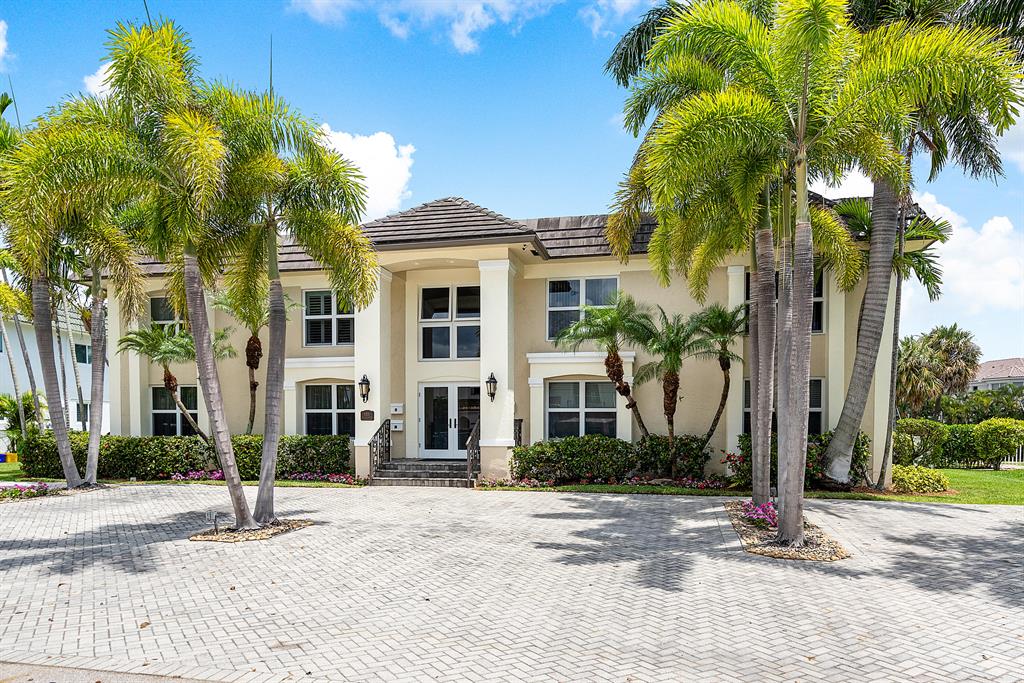 1105 Bel Air Drive continues to be one of Highland Beach's gems and preferred destinations boasting deeded beach access and prime dockage. Pristine Unit B with its tranquil water views is now offered unfurnished. Available early June, this light and bright two-bedroom two-bath apartment features: porcelain flooring, impact glass, crown molding and ceiling fans throughout; kitchen with quality cabinetry and stainless appliances; master bath with stall shower and double sinks; ensuite guest bath with tub/shower; full-sized washer/dryer; and a dynamite porch overlooking the pool, dreamy landscape, and waterfront. Assigned parking for up to four vehicles includes an electric car charging station. This 4Plex is professionally managed, has one owner, and is in immaculate, renovated condition