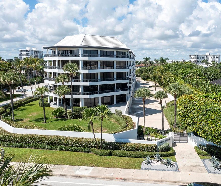 Experience the ambiance and quality of a 5-star hotel in this fully furnished, turnkey oceanfront paradise. This luxurious 2-bed, 2-bath residence unfolds with a serene coastal ambiance, featuring modern electronic shades for effortless light control and stylish tile floors. Breathtaking ocean views from every room provide a stunning backdrop for daily living. Step outside onto the spacious, covered balcony to enjoy the ocean breeze. Located just a short stroll from the vibrant dining and shopping of Atlantic Avenue, this is coastal living at its finest.