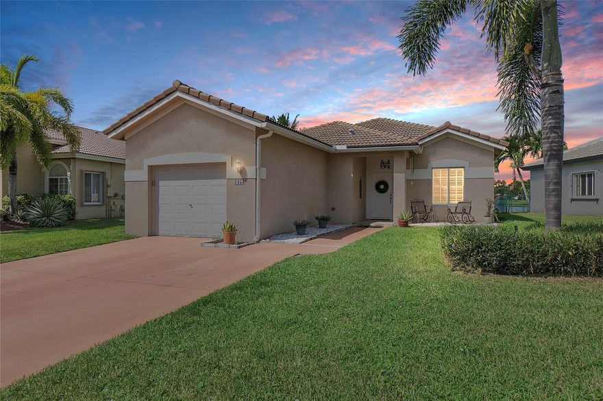 *Public Tours 10/15 from 12-3pm* Welcome to The Waterways in Deerfield Beach with quick access to the turnpike, I-95 & the beach. Feel like you're HOME as you drive up to this stunning 3 bed 2 bath waterfront home on a quiet cul-de-sac. You'll be blown away when you see the NEW custom kitchen: extraordinary storage, white shaker cabinetry, quartz counters & stainless-steel appliances. New flooring throughout living areas makes the home warm & welcoming. All bedrooms have custom closets designs; new plantation shutters & new washer/dryer. All popcorn ceilings removed & freshly painted. Roof 2006. The Waterways has multiple community pools plus clubhouse, fitness center, playgrounds, social events & more! Stunning sunsets from your own backyard and great fishing & boating. A MUST see home!