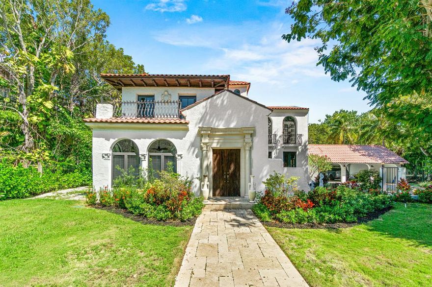 This property offers a unique opportunity to own a ''Large Estate Compound'' between the Ocean & Intracoastal located in the Oceanfront Town of ''Ocean Ridge.''The property is a double-lot located on Intracoastal water navigable via kayak or Jetski. Luxury Amenities offered to residents include a newly constructed private Lap Pool. a private Tennis Court & a detached Guest House. The Main House featuring 4 Bedrooms & 3 Baths totaling 5,140 total square feet. The detached Guest House has 2 Bedrooms & 2 Baths totaling 1,209 square feet. The attention to detail in this Home cannot go unrecognized: Pecky Cypress Ceilings, Spanish Arched Windows & Doorways, Wood Beamed Ceilings, a Classic Wood Burning Fireplace that overlooks a Timeless Spanish Courtyard.