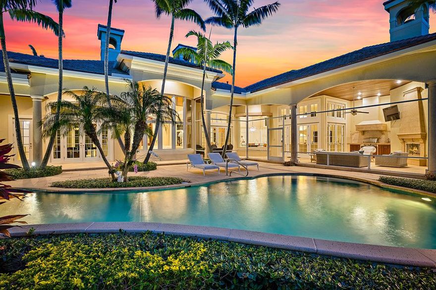 Spectacular Seminole Landing home! Freshly renovated in 2014 with new kitchen,landscaping and baths. New roof and full service dock installed in 2018. This magnificent home features elegant master bedroom, library and 2 guest suites on the ground floor. Additional second floor living space with 2 more private suites. Open kitchen and family space flow perfectly into spacious pool and outdoor entertaining area. Hurricane impact glass throughout protects exquisite flooring and finishes. 1.25 Acres of peace and privacy just steps from the Atlantic Ocean and Seminole Golf Club. A great home in a classic Palm Beach county community.