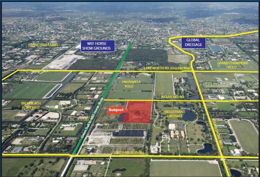 Lots 2 & 4 offered together, totaling 20 acres. 

These two (2) contiguous 10 acre equestrian/residential tracts are fully platted, entitled and engineered including onsite drainage infrastructure, city water, underground utilities and offer the utmost in privacy at the western terminus of Indian Mound Rd, with secure, gated access, and direct proximity to the Green Trail providing easy equestrian access to the WEF Horseshow Grounds less than 1 mile away.