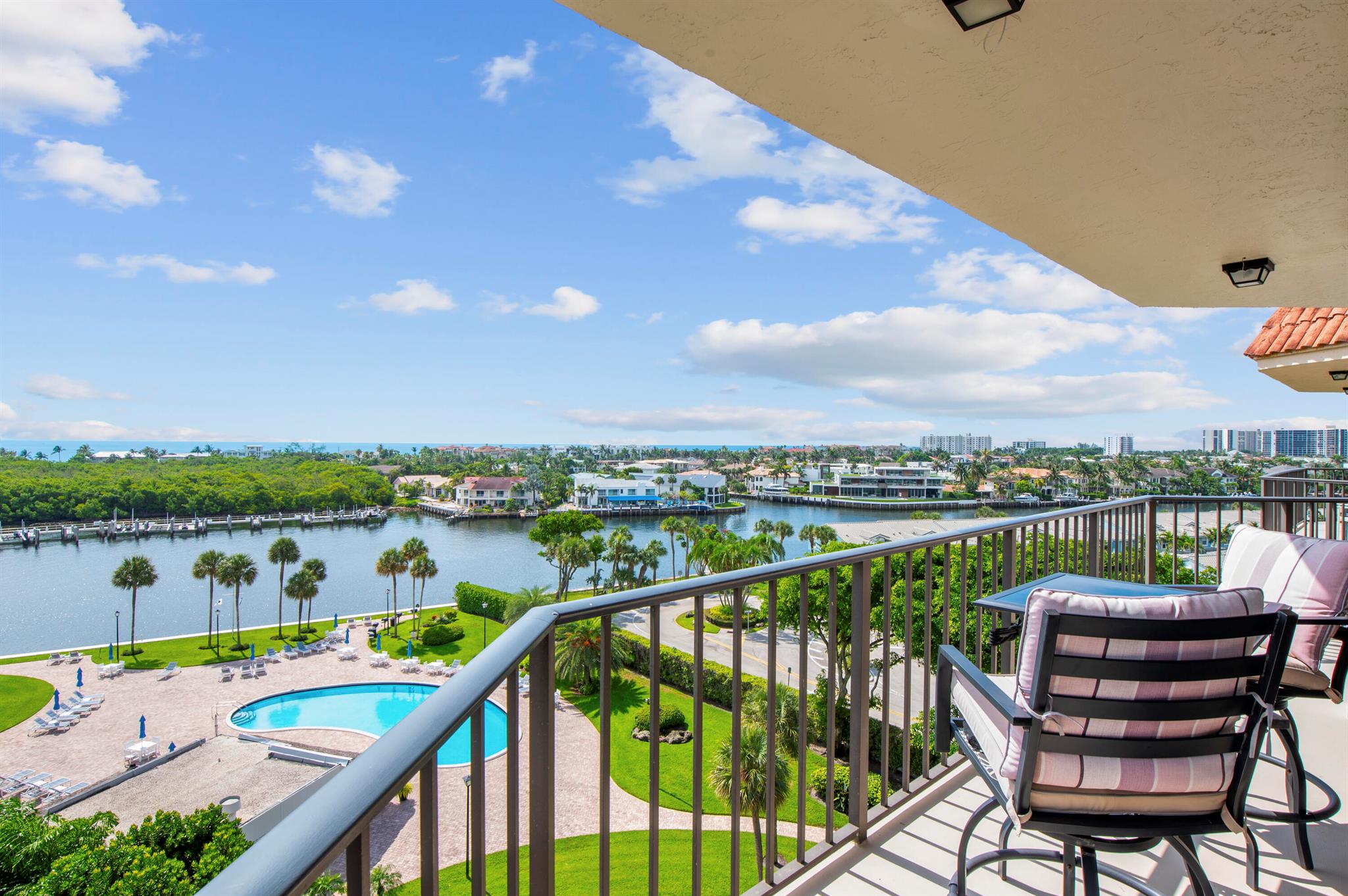 WOW - what a great way to escape and enjoy the winter season! This renovated corner unit 2 BR 2BA penthouse is available for the 2025-2026 season, at a minimum of 3 months. Enjoy two spacious balconies that offer spectacular views of the ocean, intracoastal, and pool area. The community recently completed a $14.4 million dollar renovation for complete modernization. Porta Bella East offers many amenities such as tennis courts, fitness facilities, boating accommodations ($2.50 per ft / owners only), and resort style pool overlooking the intracoastal. Google PortaBellaEast for more information.