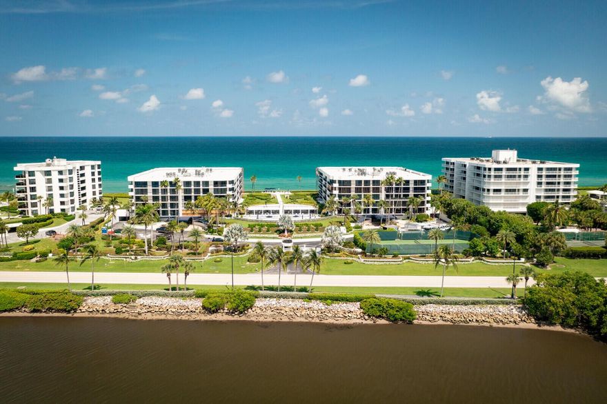 Experience Luxury Oceanfront Living at its Finest. This Corner Condo offers Direct Ocean views and Intracoastal views.  Walk through the double door entry of this 3-bedroom, 3 bathroom, 2695 sq. ft. home, with a new roof, impact windows, tile flooring throughout the main areas of the home, galley kitchen with plenty of storage and granite countertops, large primary bedroom with 2 walk-in closets and extra storage. Carlton Place is a 24hr manned gated community, and a full-service luxury building that just completed an amazing exterior renovation of its resort style pool, spa and outdoor living spaces along with its fitness center.  Carlton Place provides full-service security and has an on-site building manager. The condo comes with 2 underground garage parking spaces and Beach access.