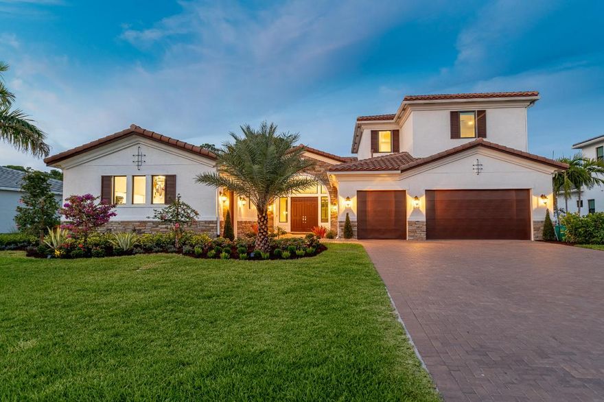 This expansive 6BR, 6.5BA home offers space to live, work & play. Features include a Great Room w/tray ceilings, Club Room, and upstairs Bonus Room. The island Kitchen boasts quartz counters, Monogram appliances & LED lighting. Sliding doors open to a covered lanai with preserve views & hookups for a Summer Kitchen. The Owner's Suite offers a luxurious bath with free-standing tub, dual vanities & a large walk-in closet. Across from the community pool, hot tub & tennis, and steps to the clubhouse & pickleball—enjoy space and lifestyle in one.