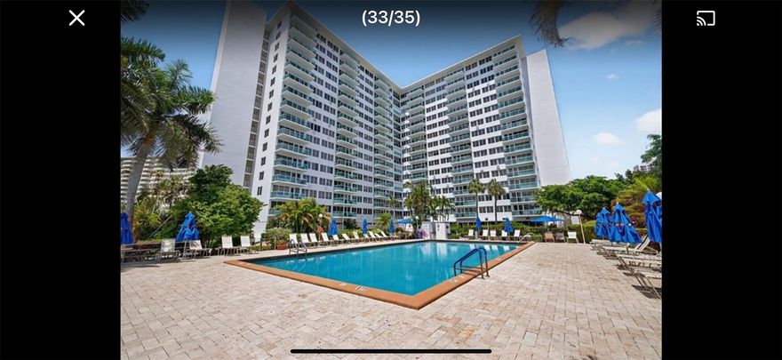 Great east view of A1A and Ocean. beautifully updated unit and fully furnished. building exterior renovated, all assessments paid. artwork not included