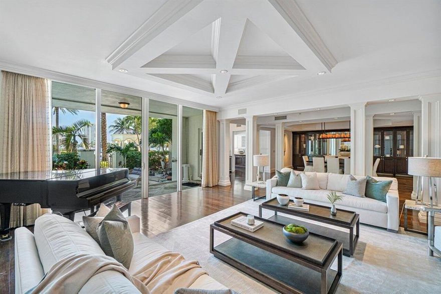 Spectacular Lanai Residence at the prestigious Mizner Grand is located on the grounds of the World-Class Boca Resort, a Waldorf Astoria property. Offering extraordinary indoor & outdoor living spaces, this residence features 5,186 sq/ft, comprised of 4 Bdrms ensuite, w/ separate His & Her private bathrooms in the Master Bdrm, a spacious Great Room, a private Den/Family room, formal Dining Room w/ Wet Bar & 5 full & 1 half baths.  This residence offers a private garden, covered & open terraces where you can walk out poolside or go to the gym w/o getting into an elevator.  Or, you can stroll along Lake Boca & stop for waterfront dining or drinks just steps away at the Boca Resort! This residence feels like a private single-family home, but with all the first-class amenities of Mizner Grand