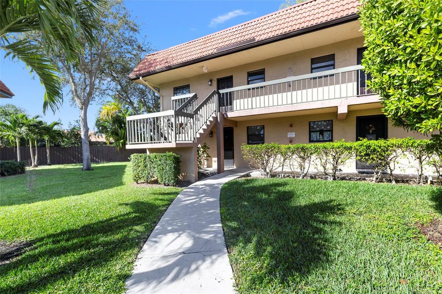 Elegant, fully updated ground-floor corner residence located in one of Boca Raton’s most desirable and high-demand communities. Featuring a modern open-concept kitchen, excellent natural light, and a highly sought-after first-floor layout. Reserved parking included. Ideally positioned within close proximity to prominent synagogues and places of worship, making this location especially appealing for those seeking walkable access to religious and community life. Zoned for top-rated A+ schools. Well-maintained building with on-site laundry facilities. Leasing permitted. Prime Boca Raton living—rare opportunity and will not last. Currently rented FOR $2000.00 A MONTH until April 2026.