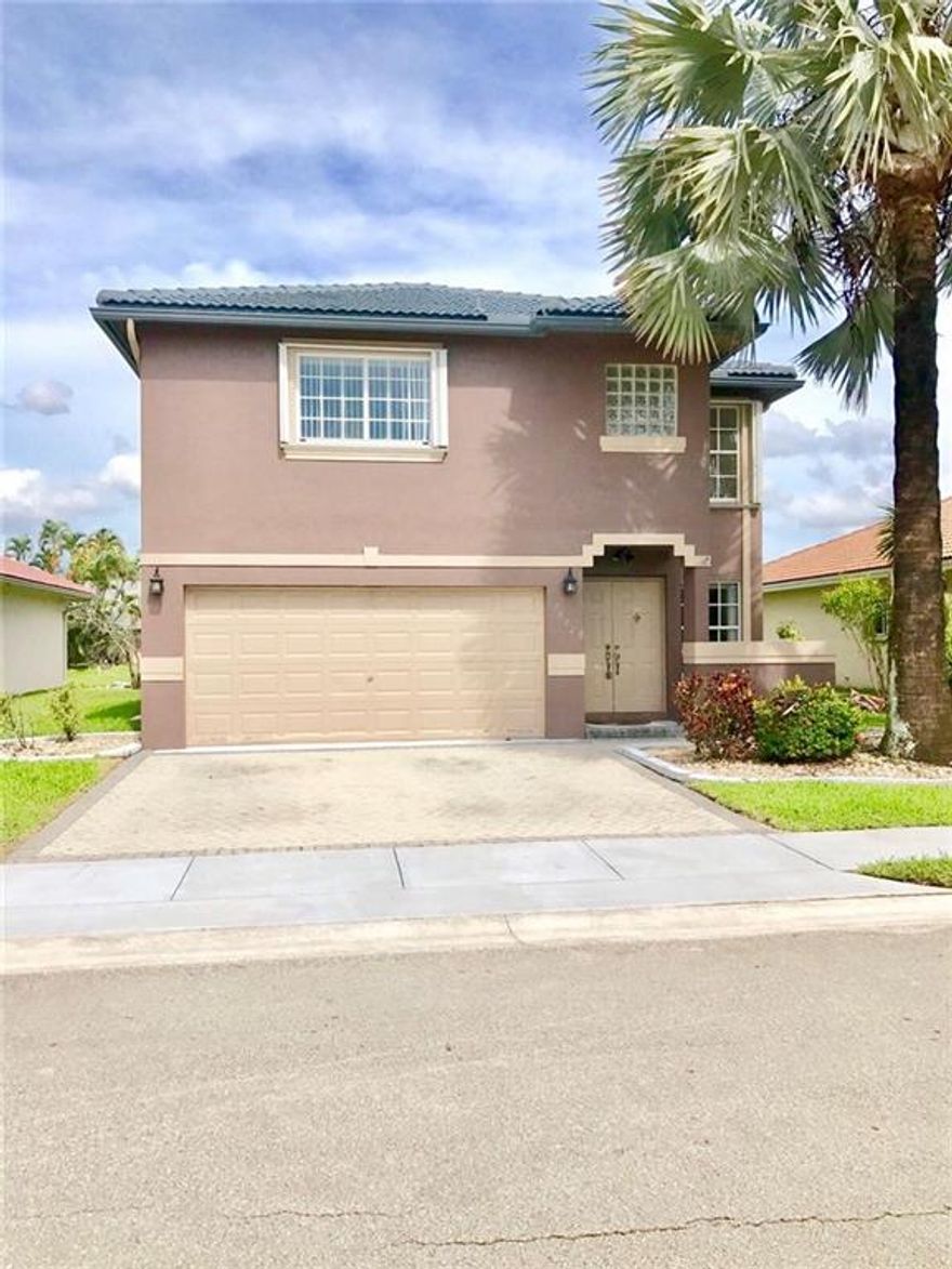 DON'T MISS THIS STUNNING WATERFRONT HOME IN THE LOVELY COMMUNITY . THE OPEN AND SPACIOUS FLOOR PLAN IS PERFECT FOR ENTERTAINING. TILE FLOORING THROUGHOUT LIVING AREA, WOOD FLOORING IN BEDROOMS, FORMAL DINING ROOM,GRANITE COUNTERS IN KI TCHEN AND MASTER BATH, SPLIT BEDROOMS,SYSTEM, AND SO MUCH MORE! MAINTENANCE FEE INCLUDES: LAWN CARE AND SECURITYCAMARAS.