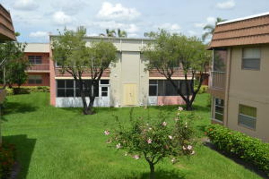 Lift brings you to 2nd floor.  - View is of green space.  New A/C Unit  Great entry price for active community.