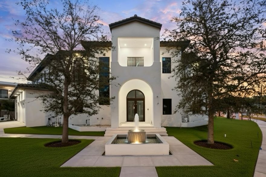 Introducing an extraordinary custom estate in the coveted Boca Villas neighborhood—referred to as "The Golden Triangle"— just moments from world-class dining, shopping, and entertainment at Mizner Park and Royal Palm Place, and less than a mile from the beach and the Boca Raton Resort and Spa.    Situated on a rare ½-acre corner lot, this remarkable residence offers an unparalleled blend of sophisticated architecture, resort-style amenities, and exceptional indoor-outdoor living.    Spanning 8,276 square feet under air, 11,152 total square feet and 2,136 square feet of covered outdoor living space. This stunning home features 7 bedrooms, 8.5 bathrooms.    Thoughtfully designed for both luxurious everyday living and grand-scale entertaining. The residence includes two primary suites, an office, gym, formal dining room with butler's pantry, two full laundry rooms, an elevator, and multiple indoor and outdoor gathering spaces.    Inside, refined finishes and elegant architectural details define the interiors. Rich oak and marble flooring complement soaring ceilings and a dramatic 12-foot fireplace, while expansive impact glass windows, doors, and sliders flood the home with natural light.  A temperature-controlled wine room, two beverage bars, 2 morning bars and an oversized loft with private balcony with exterior stair access to the pool and cabana.     The chef's kitchen is both beautiful and functional, featuring premium appliances including a 60" BlueStar professional range with custom ventilation, 72" refrigeration, built in Miele coffee machine, and dual wall ovens.  .  A fully built-out walk-in pantry with its own sink and dishwasher adds convenience and additional preparation space. An extra-large island with seating for 8 creates a great gathering space for entertaining.     Designed to embrace the South Florida lifestyle, the property comes complete with an exterior dining area, summer kitchen, and an outdoor fireplace. The spectacular backyard oasis is highlighted by an "L"-shaped resort-style pool with hot tub, 12 foot waterfall and sun-shelf.    The grounds are truly exceptional, offering amenities rarely found in a residential setting, including an 8-hole chipping and putting golf course with bunkers and a water feature, with room to add a private Sports Court (pickleball), or a guest house, detached garage ideal for additional vehicles, recreational toys, or storage.    The Cobblestone driveway and a limestone entrance patio, and a striking four-sided waterfall feature at the front entry create a memorable arrival experience, framed by two majestic 25+ foot live oak trees.   The first-floor primary suite offers a tranquil retreat with direct access to the patio and backyard through the double French doors. The suite features his-and-hers oversized walk-in closets, a built-in vanity, and a luxurious spa-inspired bathroom with a freestanding soaking tub and dual rain shower heads.    Upstairs, a VIP primary suite enjoys balcony access with exterior stair access to the pool and cabana area, along with a spacious walk-in closet and an additional flexible space ideal for a private gym or office.    Additional highlights include three garage spaces (two-car and separate one-car garages), impact-rated glass throughout.    Perfectly positioned just moments from Boca's premier dining and shopping, under a mile from the beach, and minutes from the Boca Raton Resort & Club, this one-of-a-kind estate represents the ultimate in luxury living in one of Boca Raton's most desirable neighborhoods.