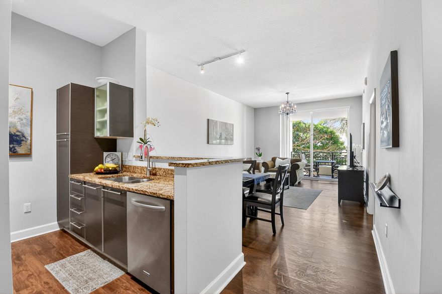 AVAILABLE for 9 MONTHS: STARTING APRIL 1, 2026 - DEC 31, 2026!

DON'T MISS OUT! This is a RARE opportunity for an EXCEPTIONALLY-VALUED apartment with VERY UNIQUE SPACE! Featuring 10-FT CEILINGS and the LARGEST COVERED BALCONY for a 1-Bedroom residence in the building, along with the complement of a most highly sought after 1ST FLOOR GARAGE SPACE! This impeccable residence combines scale, style, & an enviable downtown lifestyle. Designed for modern living & effortless entertaining, this unit covers 790-SqFt of interior, plus an additional 187-SqFt of additional balcony space. This condo offers the VERY ULTIMATE IN CONVENIENCES at an unbeatable value at one the most rarely-equipped properties ever offered in the BOOMING city of Downtown West Palm! CityPlace South Tower offers a full suite of resort-style amenities, including 24-hour concierge, valet parking, a state-of-the-art fitness center, designer club room, summer kitchen pavilion, and a stunning pool and spa deck overlooking the city. Exciting new renovations to the already-exquisite pool deck, clubroom, and conference room are now complete, further elevating this iconic Downtown address! Lobby entrance remodeling is also well underway and scheduled for completion in early 2026, promising an elevated and refreshed arrival experience!

Walkable to CityPlace, the Kravis Center, Brightline, Clematis Street, the Norton Museum, waterfront concerts, and Palm Beach's pristine beaches - this is the lifestyle you've been waiting for. Your best life starts here - where luxury, location, and lifestyle come together seamlessly.

CityPlace South Tower is situated in the heart of booming Downtown West Palm Beach, where you're steps from world-class dining, shopping, the Kravis Center for the Performing Arts, the Brightline station, and all the cultural energy the city has to offer. Downtown West Palm Beach is in the midst of a remarkable transformation, quickly becoming one of South Florida's most sought-after destinations for luxury living, investment, and innovation. With billions in new development underway - including Class-A office towers, five-star hotels, acclaimed restaurants like Eataly, Milos, and Harry's of New York, and expanded waterfront spaces - the area is attracting global attention and high-profile residents. West Palm Beach is also rapidly emerging as one of the country's most important financial and academic hubs, highlighted by the planned Vanderbilt University graduate campus downtown and the continued influx of major financial firms establishing headquarters and offices in the area. This unprecedented level of investment is driving the newest evolution of the city and positioning it for strong, long-term growth - making ownership here not only a lifestyle opportunity but a compelling investment as property values continue to rise. There's no question that West Palm Beach has now captured the industry's attention nationwide, and has firmly established itself at the intersection of culture, convenience, and world-class living.