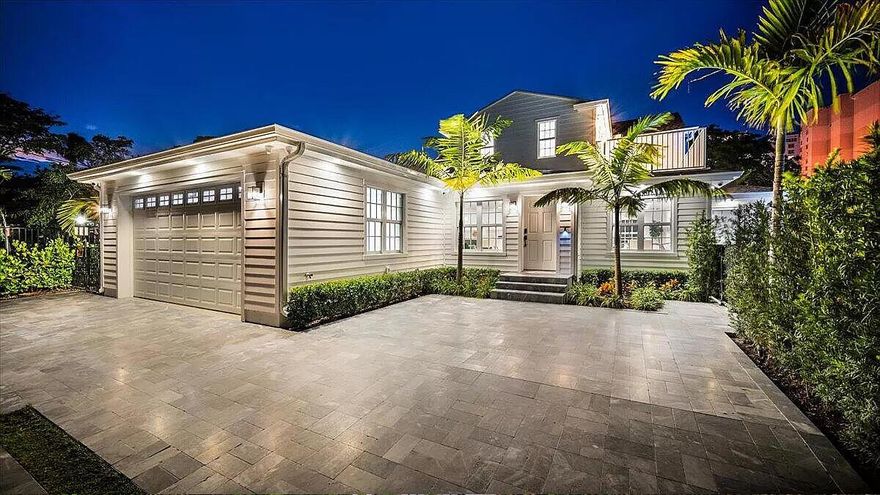 Welcome to 291 Austin Lane, a fully reimagined historic 'Mango Prominade' residence in the heart of West Palm Beach that captures the ease and freshness of new construction while honoring its 1940s heritage! Taken down to the studs in 2023, this 2,914+/- total square-foot traditional/West Indies-style gem was meticulously planned and masterfully renovated by its current owner/builder to combine timeless charm with modern luxury amenities. Light-filled and airy, the interiors are defined by a soothing white-on-white color palette complemented by handsome lightly stained wood flooring.