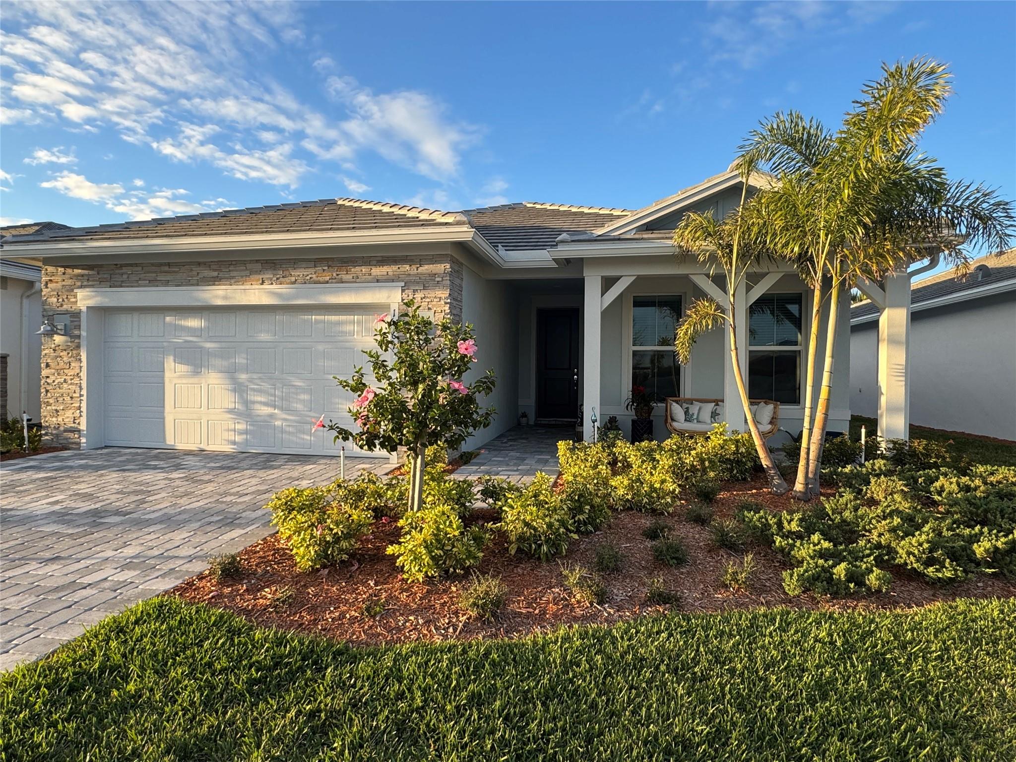 Newly Constructed in Costa Pointe Subdivision Mostly Furnished! LESS THAN 7 minutes to the beach and to downtown! 10 yr Home Warranty. Not in a Flood Zone! Modern coastal home with tons of designer upgrades! Great Room, Foyer, Café, & Front Porch Furnishings Included! Mystique Model with Great Room Expansion 3 bed/2 bath + Den/4th bedroom, 2 Car Garage w/4ft garage extension. Open floorplan, Gourmet Kitchen, Gas Appliances, Tankless Hot Water, Soaking Tub, Pool Pre-Wire, Window Treatments. HOA 374 mo Includes: Resort style swimming pool with sun-shelf & veranda with cabanas. 2 lighted pickleball courts, corn hole and BBQ Grills Clubhouse with catering kitchen for entertaining Large fitness cen ter, Lawn maintenance and AT&T High Speed Internet included so you can relax by pool.