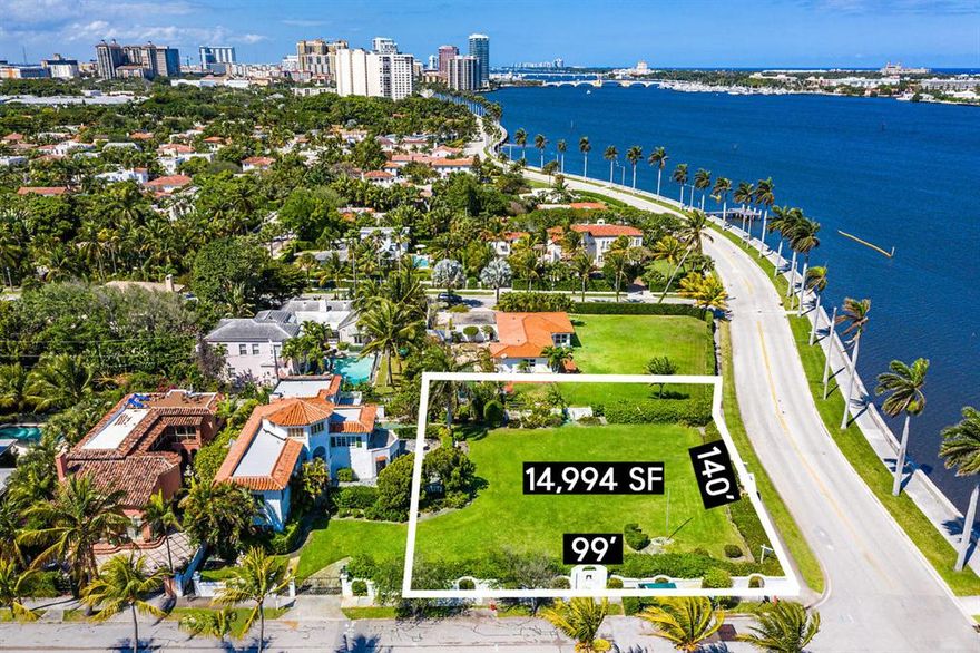 The Subdivision and new construction home approval is subject to approval of the City of West Palm Beach and Historic Preservation board of this 140ft of Intracoastal frontage in Historic El Cid. Plans now included. Situated on just under 15,000 sqft (.34 acres), this prime parcel has expansive views of the Intracoastal Waterway and Palm Beach estate homes. The irregular lot is roughly 140' x 100'. Build your waterfront dream home.The El Cid Neighborhood is minutes from Downtown West Palm Beach and Palm Beach. A rated schools such as Palm Beach Day are in walking distance. Shopping the famous Worth Avenue and visiting area attractions such are beaches, tennis, golf, private clubs, and the South Flagler Lake Trail could not be more convenient from this incredible location!!