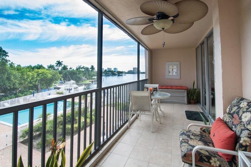 SPECTACULAR LOCATION! VIEWS OF BEAUTIFUL LAKE SANTA BARBARA & WATERFRONT POOL FROM YOUR 28’ SCREENED BALCONY! SPACIOUS UNIT (999 SF) FEATURES OPEN REMODELED KITCHEN W/ BREAKFAST BAR, FORMAL DINING RM. LG MASTER HAS PATIO SLIDERS, HUGE WALK-IN, WHIRLPOOL TUB. OPEN FLR PLAN W/TILE & WOOD FLRS. ALSO: OCEAN ACCESS, EAST OF US1, PET FRIENDLY, FULL GYM, CLUB HOUSE, SECURE LOBBY, BBQ AREA, DOCKAGE WHEN AVAILABLE, LOW MAINTENANCE FEE. CLOSE TO RESTAURANTS, SHOPPING & 1 MILE FROM BEACH. WON’T LAST AT THIS PRICE!