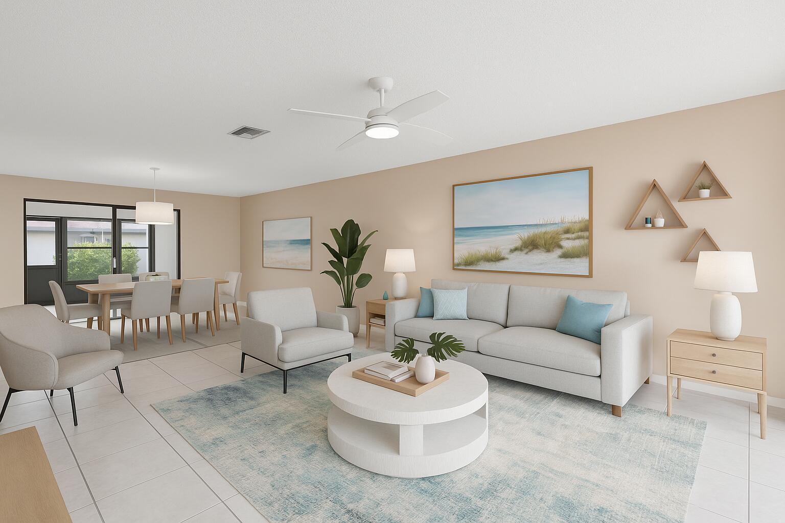 Don't miss this move-in-ready 2-bedroom, 2-bath villa located in the sought-after 55+ community of Green Tree Villas in the heart of Boynton Beach. This home features brand-new stainless steel appliances, new windows, a new water heater, extended driveway, and fresh landscaping for excellent curb appeal.Enjoy the unbeatable convenience of being directly across from the clubhouse and resort-style pool, making it easy to enjoy all the community amenities. The spacious layout offers comfortable living, with great natural light and easy flow throughout.Green Tree Villas offers low-maintenance living in a peaceful, well-kept neighborhood just minutes from shopping, dining, and the beach.Some photos have been virtually staged to help visualize the potential of this wonderful home.