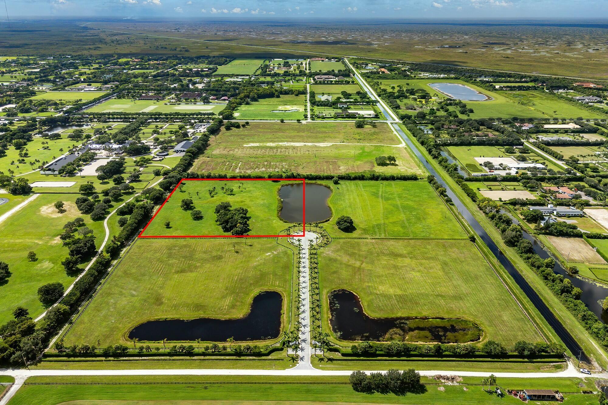 This exceptional 10-acre equestrian/ residential property offers complete privacy and is fully platted, entitled, and engineered. It features on-site drainage, city water, and underground utilities. Located at the secluded western end of Indian Mound Road, the property provides secure, gated access and direct connectivity to the Green Trail, making it ideal for equestrian enthusiasts. The renowned WEF Horseshow Grounds are less than a mile away, ensuring convenient access. Buyer can also purchase the property with a custom home and barn built by Colts Neck Associates. This lot can also be combined with the other 3 adjacent lots. Please see brokers remarks.
